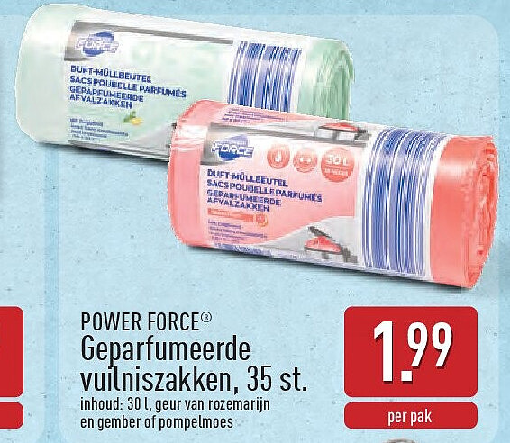 Geparfumeerde vuilniszakken, 35st.