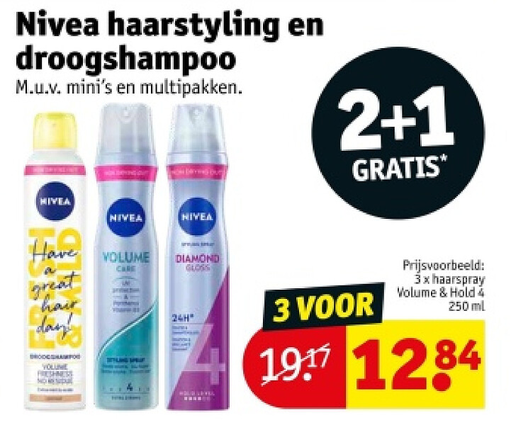 Nivea haarstyling en droogshampoo