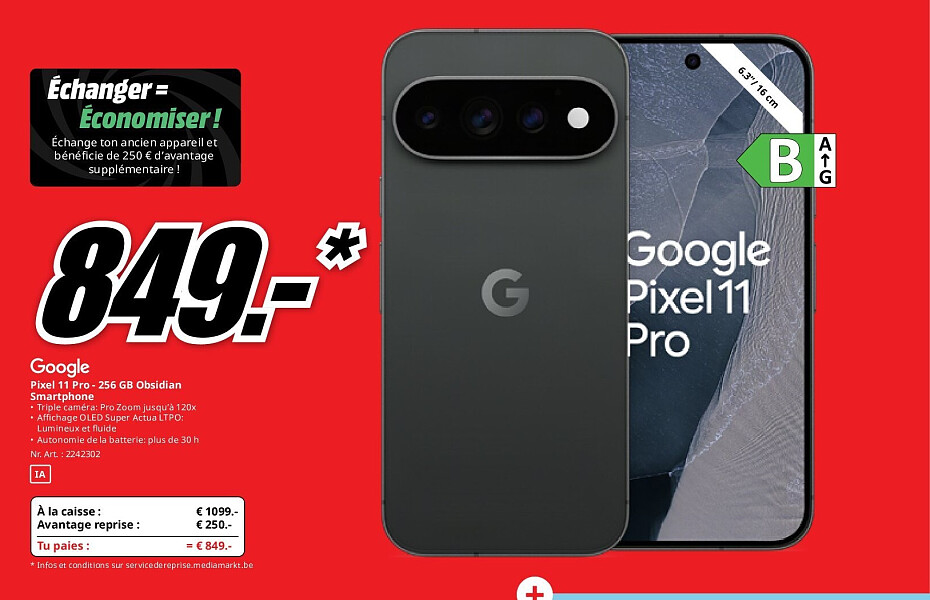Pixel 11 Pro - 256 GB Obsidian Smartphone