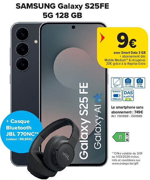 SAMSUNG Galaxy S25FE 5G 128 GB