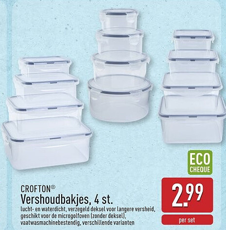 Vershoudbakjes, 4st.