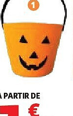 Seau tissu Halloween H.14 cm