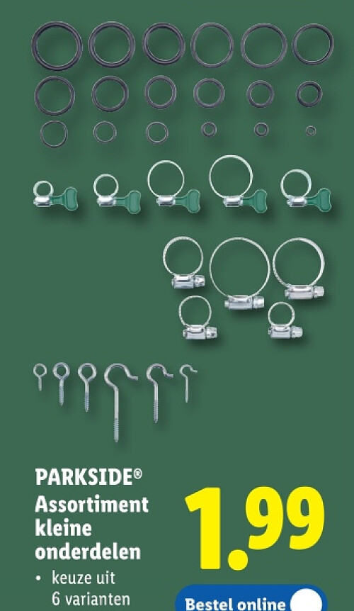 Assortiment kleine onderdelen