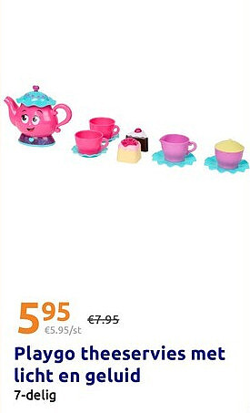 Playgo theeservies met licht en geluid