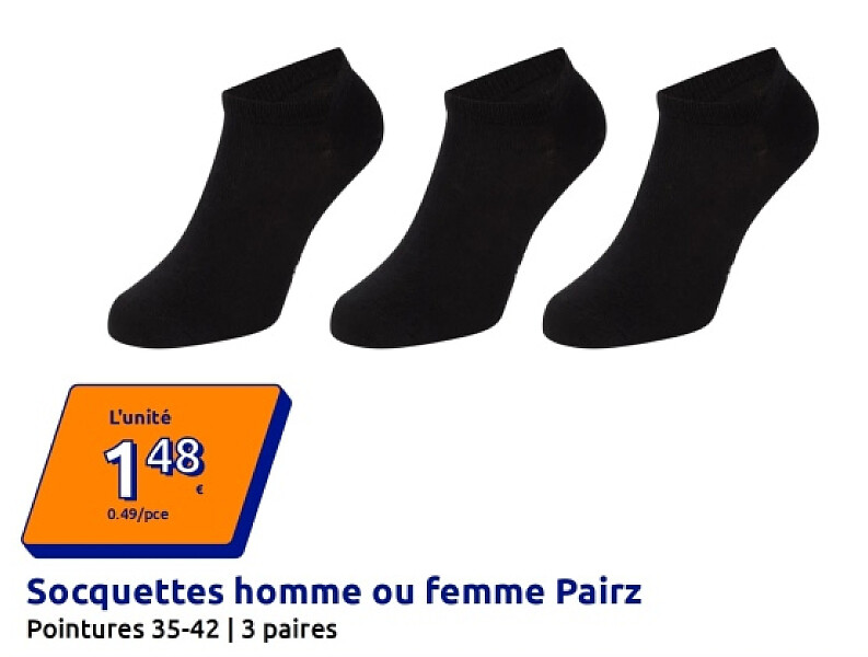 Socquettes homme ou femme Pairz