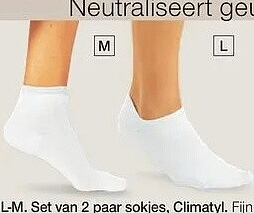 Onzichtbare sokjes Climatyl, set van 2 paar