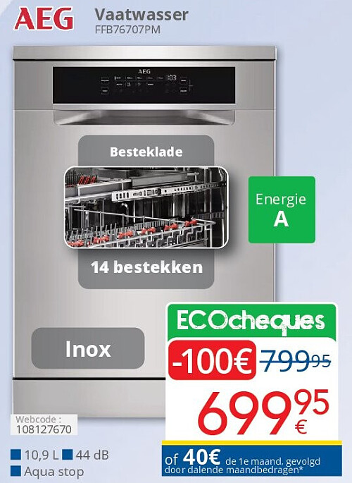 Aeg Vaatwasser FFB76707PM