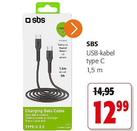 SBS USB-kabel type C
