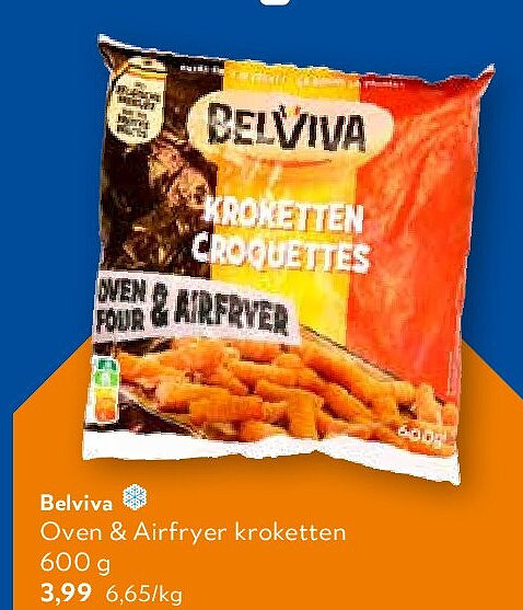 Belviva Oven & Airfryer kroketten 600 g