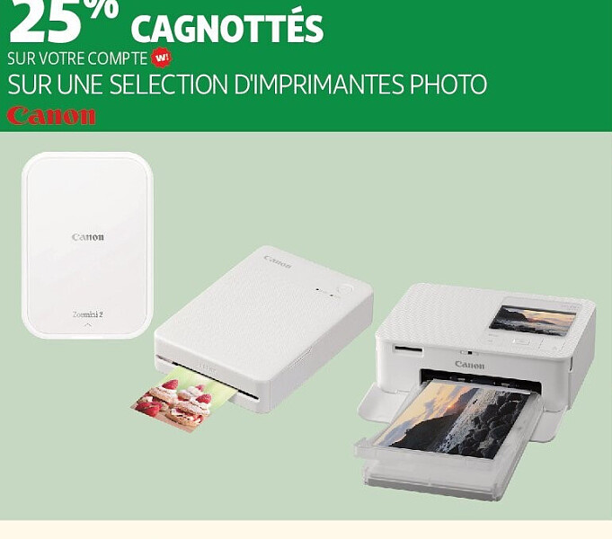 Sélection d'imprimantes photo Canon