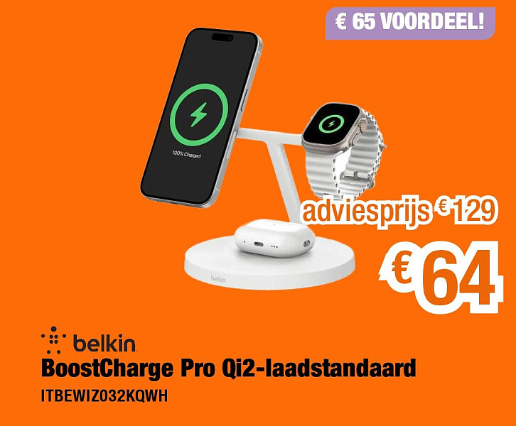 BoostCharge Pro Qi2-laadstandaard ITBEWIZ032KQWH