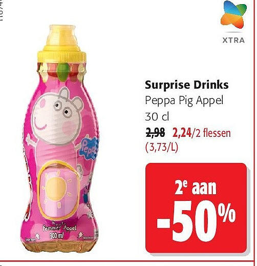 Surprise Drinks Peppa Pig Appel 30 cl