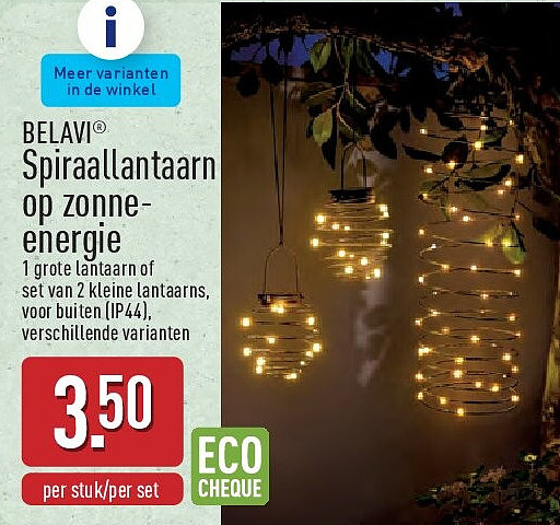 Spiraallantaarn op zonneenergie