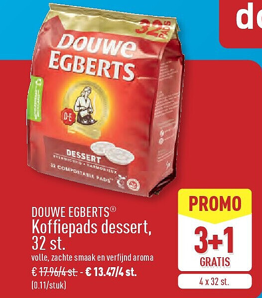 Koffiepads dessert, 32st.