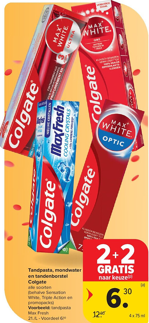 Tandpasta, mondwater en tandenborstel Colgate