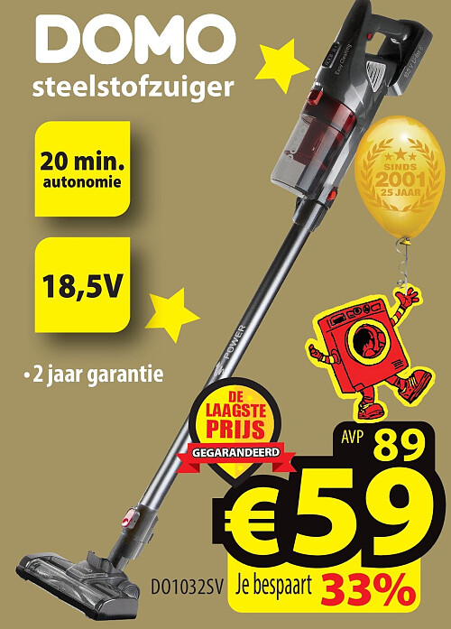 DOMO steelstofzuiger