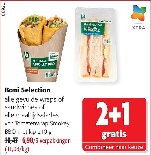 Boni Selection Tomatenwrap Smokey BBQ met kip 210 g