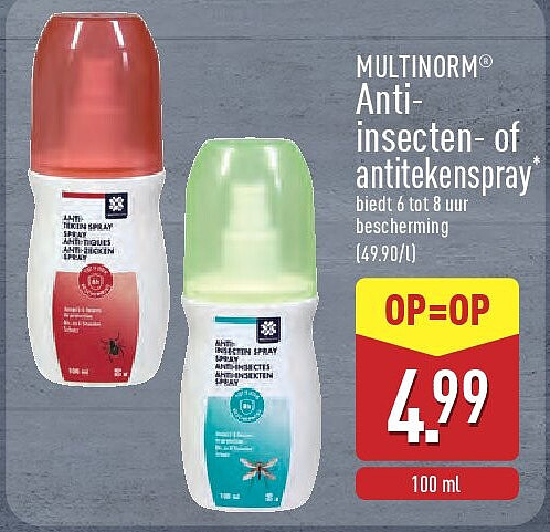 Anti- insecten- of antitekenspray