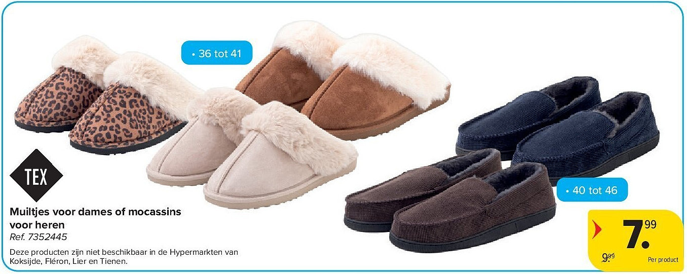 Muiltjes voor dames of mocassins voor heren