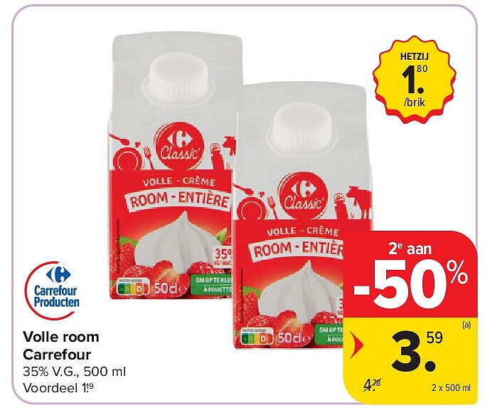 Volle room Carrefour