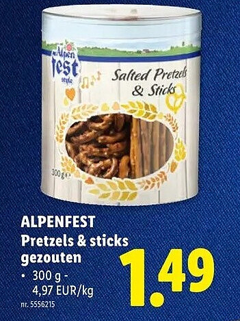 Pretzels & sticks gezouten