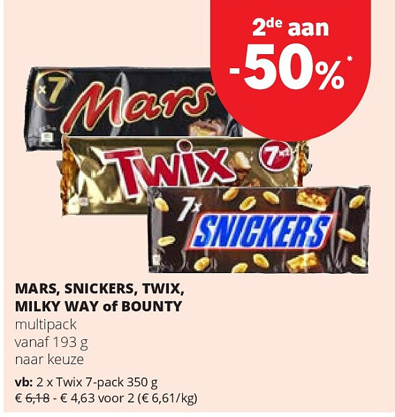 Twix 7-pack 350 g