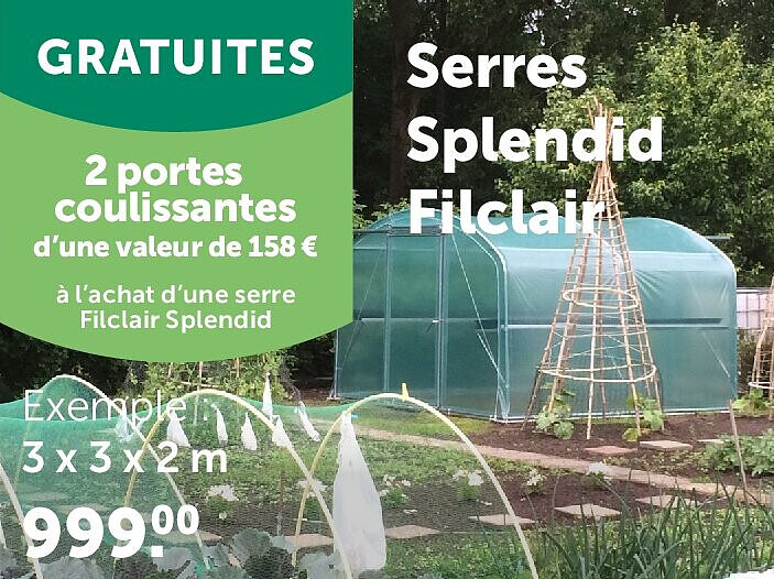 Serres Splendid Filclair 3 x 3 x 2 m