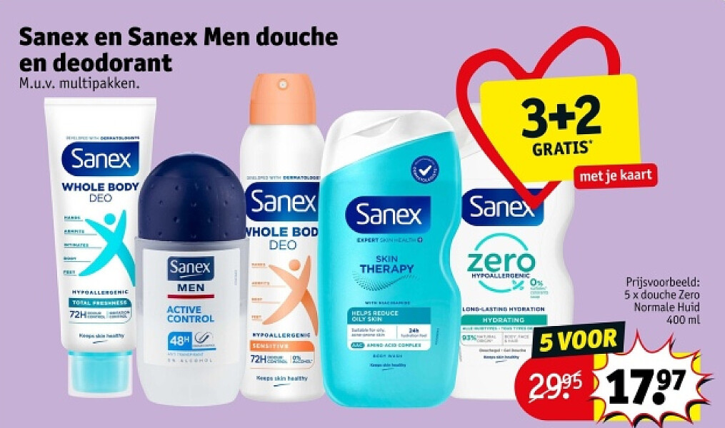 5 x douche Zero Normale Huid 400 ml