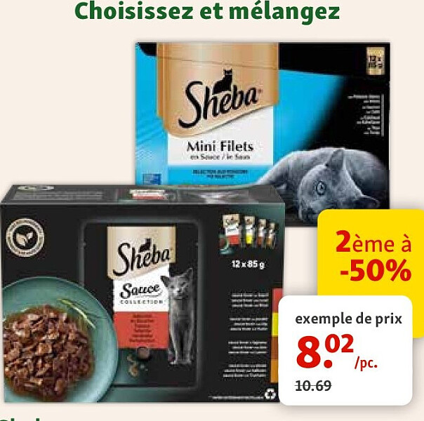 Sheba nourriture humide pour chat 12 x 85 g