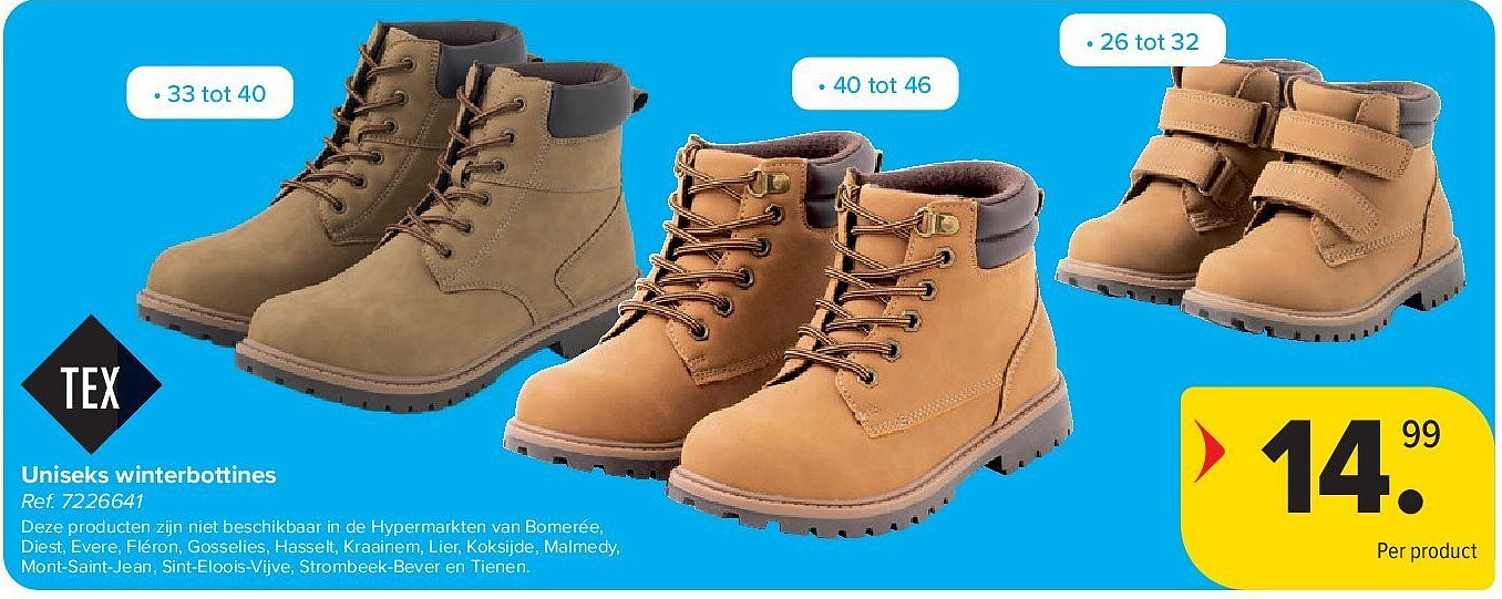 Uniseks winterbottines