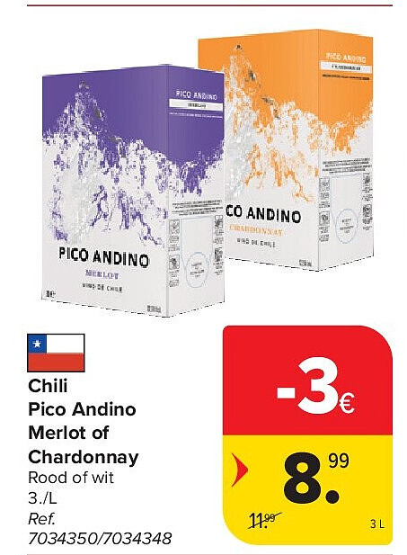 Chili Pico Andino Merlot of Chardonnay