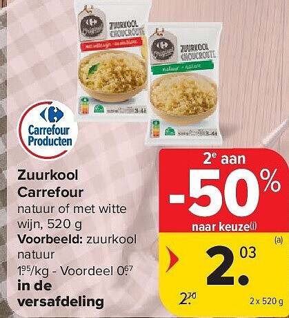 Zuurkool Carrefour