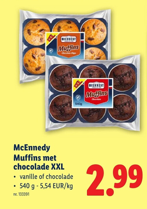 Muffins met chocolade XXL