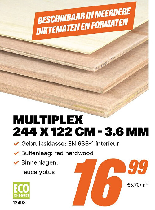MULTIPLEX 244 X 122 CM - 3.6 MM