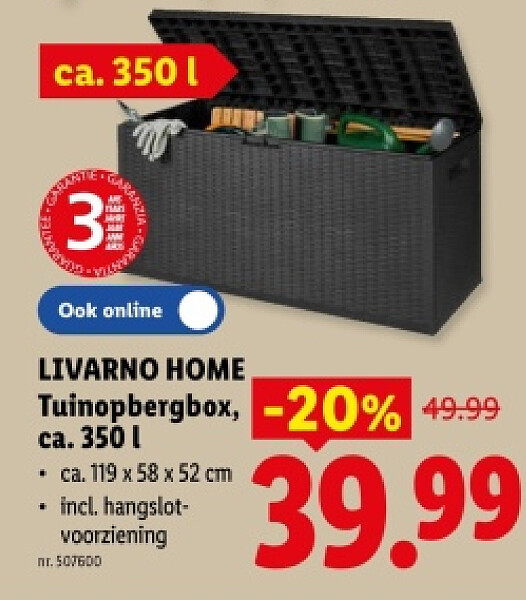 Tuinopbergbox, ca. 3501