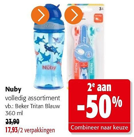 Nuby Beker Tritan Blauw 360 ml