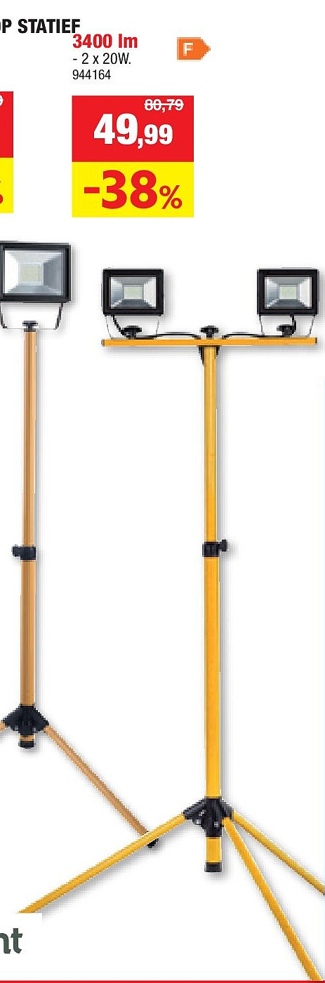 WERKLAMP OP STATIEF 3400 lm