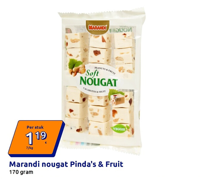 Marandi nougat Pinda's & Fruit