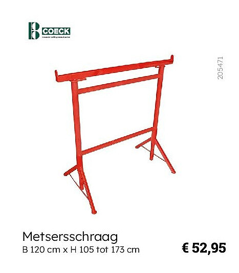 Metsersschraag B 120 cm x H 105 tot 173 cm
