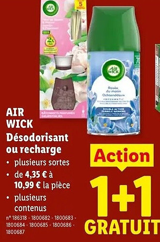 AIR WICK Désodorisant ou recharge