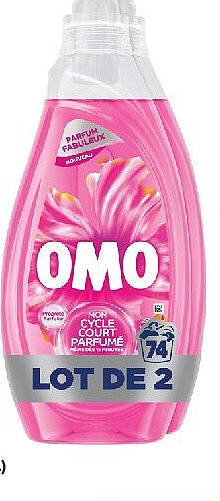 Lessive liquide Omo parfum floral muguet rose