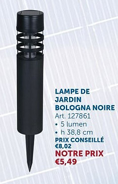 LAMPE DE JARDIN BOLOGNA NOIRE