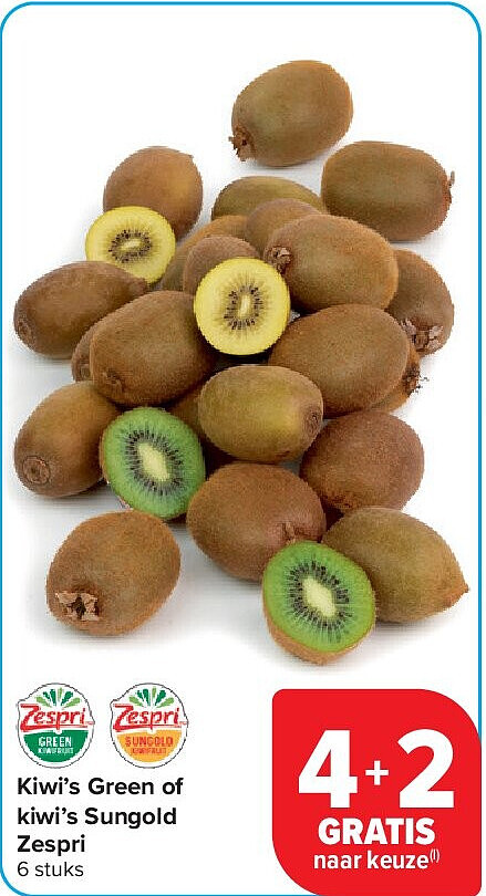 Kiwi’s Green of kiwi’s Sungold Zespri