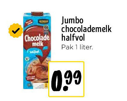 Jumbo chocolademelk halfvol