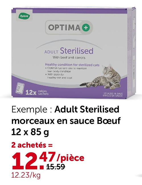 Adult Sterilised morceaux en sauce Bœuf 12 x 85 g