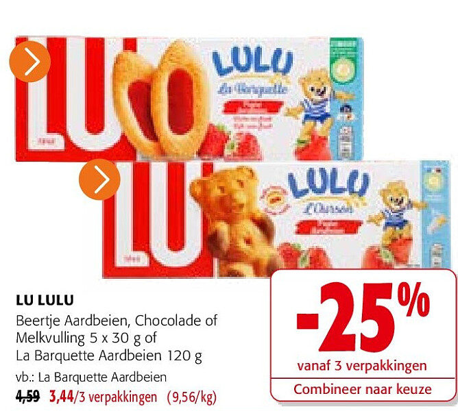 LU LULU Beertje Aardbeien, Chocolade