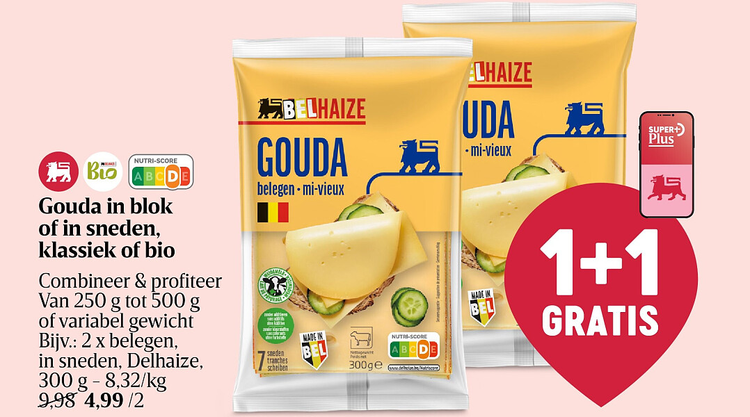 Gouda in blok of in sneden, klassiek of bio