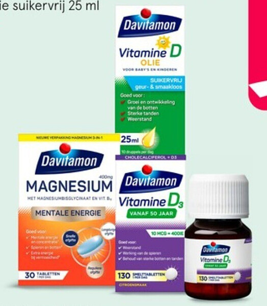 Davitamon Vitamine D olie suikervrij 25 ml