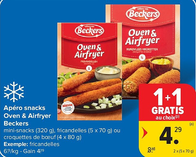 Apéro snacks Oven & Airfryer Beckers 2 x (5 x 70 g)