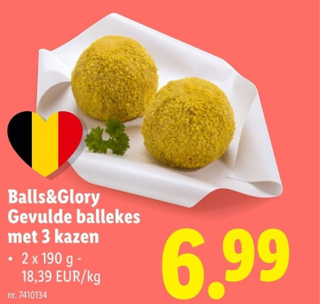 Balls&Glory Gevulde ballekes met 3 kazen